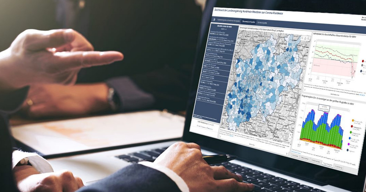 Case Study NRWDashboard zur CoronaPandemie Esri Deutschland