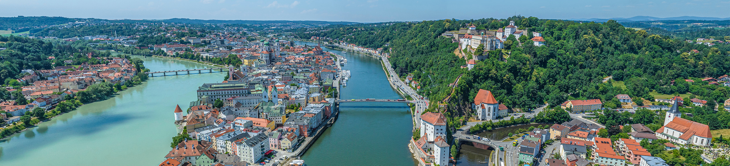 Blick auf die Stadt Passau in Bayern