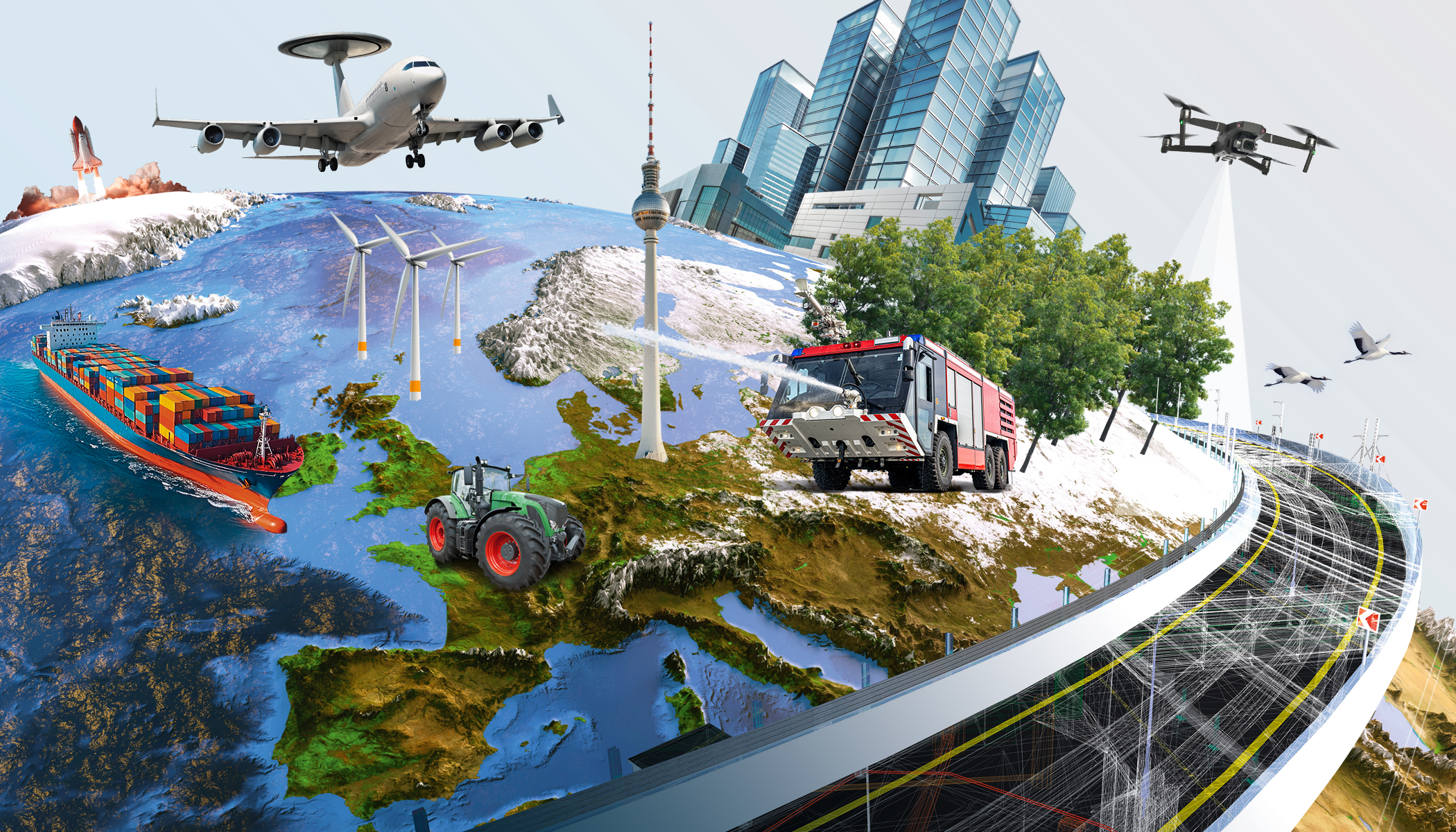 Abstrakte Grafik angelehnt an das Cover des WhereNext Spezial 2025