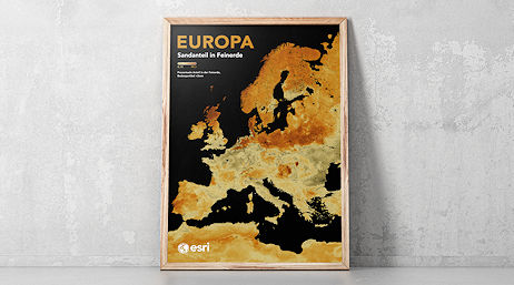 Esri Maps Europa – Sandanteil im Feinboden