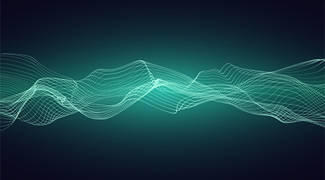 Abstrakte Linien in blau-grün Tönen