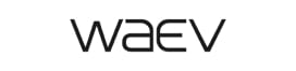 Logo von Waev Inc. mit dem Namen des Unternehmens in schwarzen Buchstaben