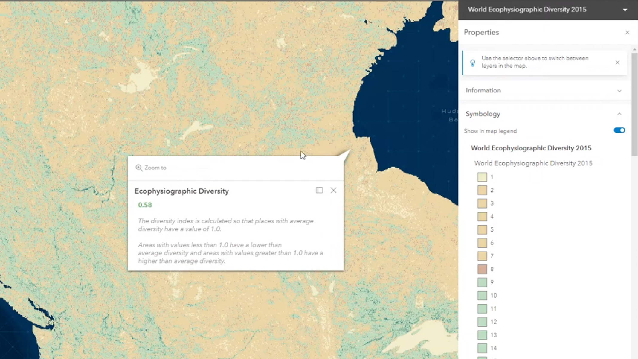 Eine farbkodierte Karte zeigt die ökophysiografische Vielfalt der verschiedenen Regionen Nordamerikas.