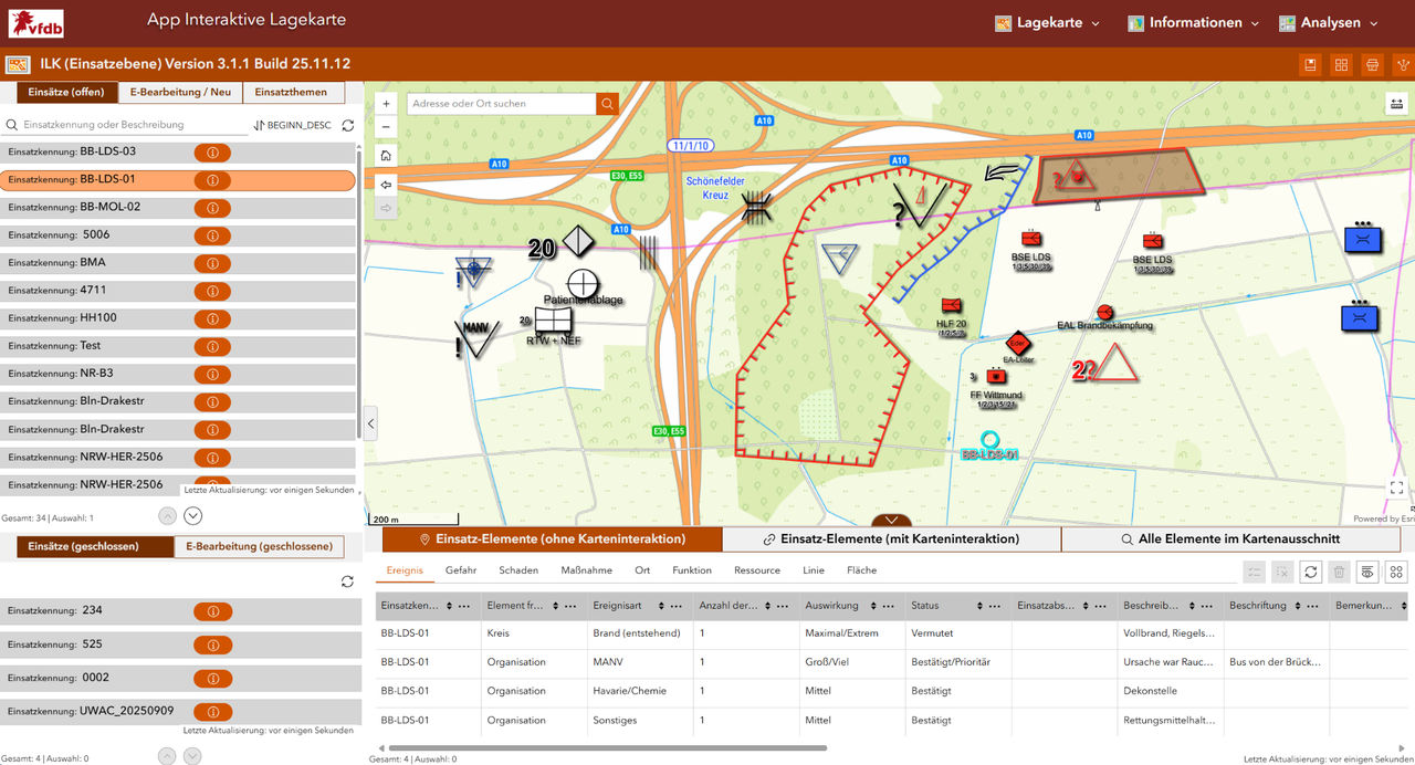 ilk-einsatzebene Interaktive Lagekarte zeigt die Einsatzebene